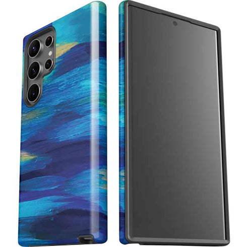 Ocean Blue Brush Stroke by Etta Vee Galaxy S23 Ultra Pro Case